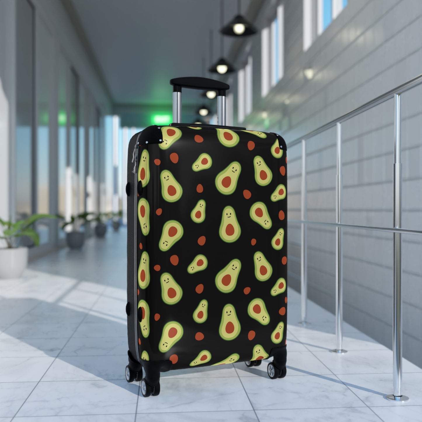 Reisekoffer Avocado mittel/schwarz